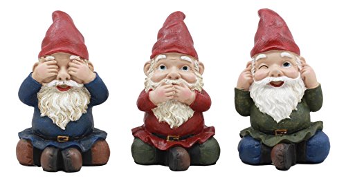 No Evil Gnomes Set of 3 Figurine
