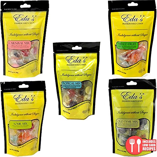 Mixed Fruit 3.5 oz bag, Old Tyme Mix 3.5 oz bag, Sour Mix 3.5 oz bag, Tropical Mix 3.5 oz bag and Carnival Mix 3.5 oz bag