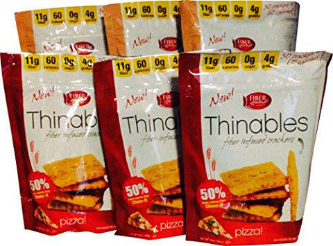 Thinables Crackers, Four Cheese (Cheese) and Pizza (Cheese) Flavor, 6 oz