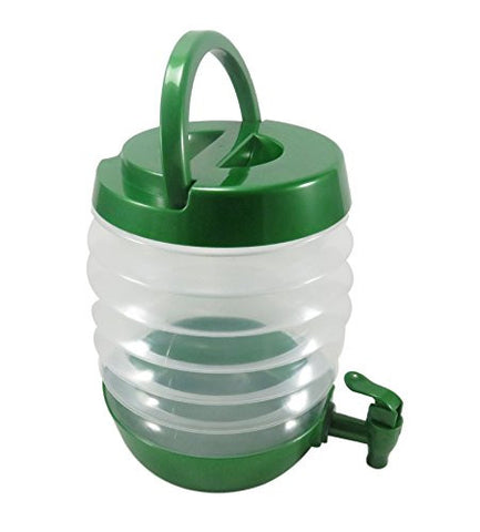 Collapsible water jug -approx. 3.5L - 0.9gal - with tap (green)