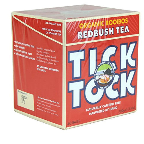 Tick Tock Organic Rooibos Organic Tea - Red Box/40 Bags