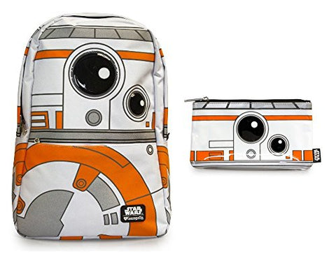 Star Wars The Force Awakens BB-8 Backpack AND Coin/Cosmetic Bag