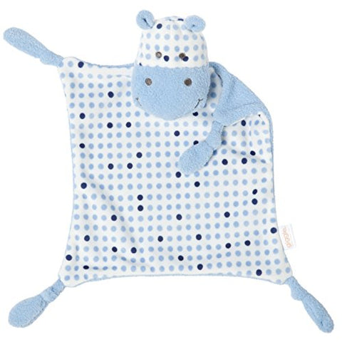 Giggle Soft Hippo Blankie Blue