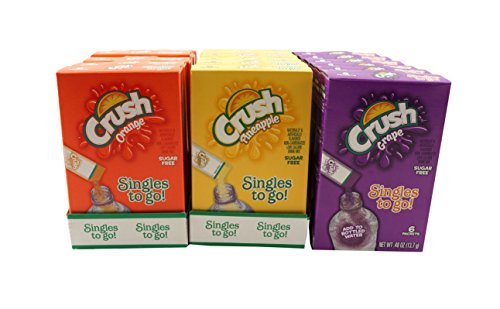 CRUSH 6 To Go Bundle Pack of 3 - Orange, Pineapple, Grape