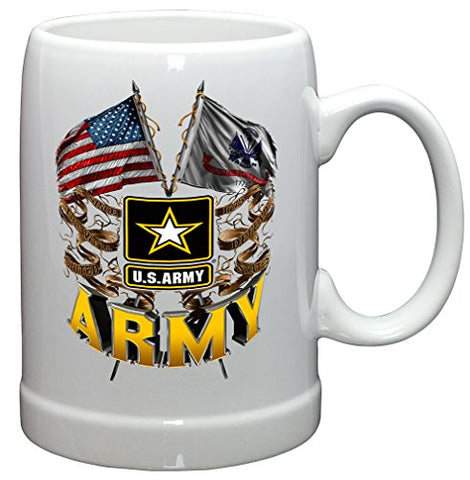 Army Double Flag 20oz., Stoneware Mug