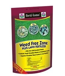 F*L 10930 WEED FREE ZONE PLUS LAWN FERTILIZER 81/p new- 64/p, 19#