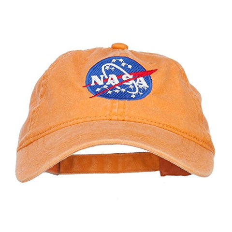 Otto/MG/Nissi:Dakota, NASA Insignia Embroidered Pigment Dyed Cap - Orange (fitting up to 7 1/2)