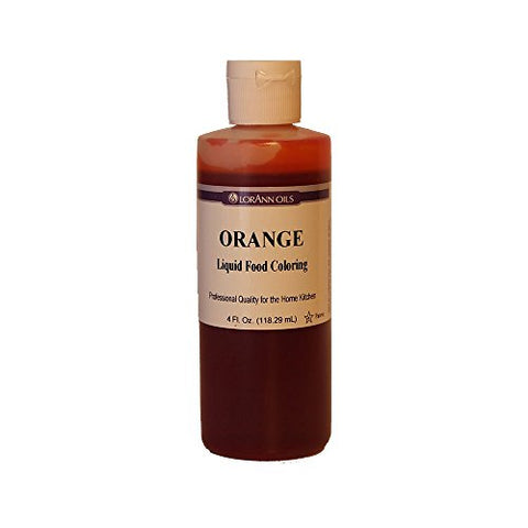 Orange Liquid Food Color, 4 oz.