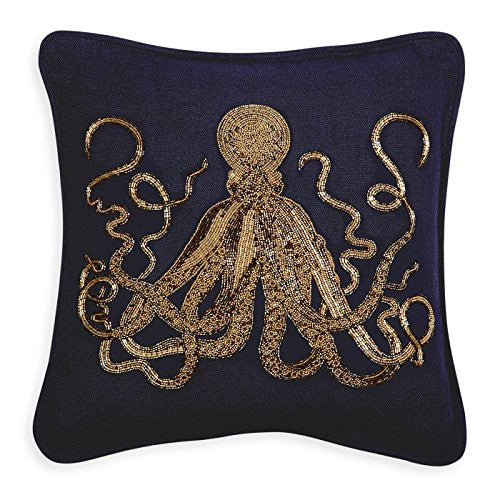 Aquatica Octopus Pillow - Navy 16" x 16"