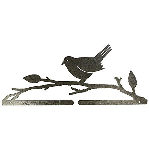 Ackfeld Manufacturing 14-1/2in Bird On A Branch Split Bottom Holder Charcoal