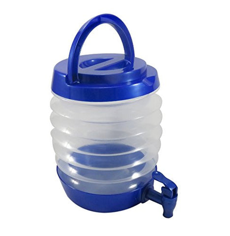 Collapsible water jug -approx. 3.5L - 0.9gal - with tap (blue)