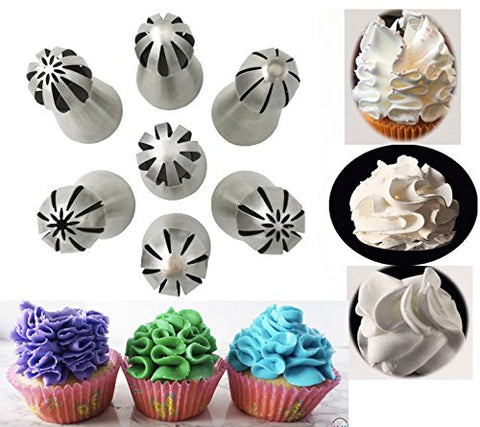 DIY Cake Decorating Tools Russian Icing Piping Cream Pastry Nozzles Tips, 6.0 cm x 3.0 cm x 3.0 cm