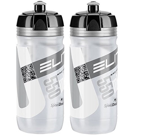 Elite Corsa Clear Silver Logo 550ml Biodegradable Bottle