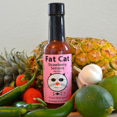 Fat Cat Strawberry Serrano Hot Sauce 5 oz (not in pricelist)