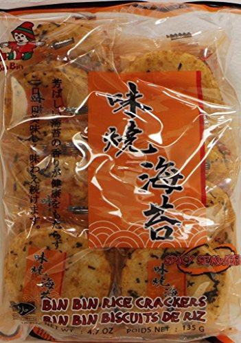 Bin-Bin Spicy Seaweed Rice Crackers  4.75 oz