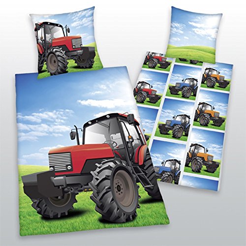 Tractor Single Duvet Cover (04050) - 100% Cotton - 135cm x 200cm European pillowcase size: 80cm x 80cm