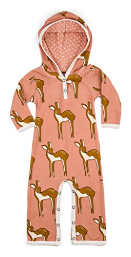 Hooded Romper, Rose Doe- 3-6M