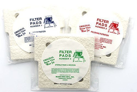 Mini Jet Filter Pads - 2.0 micron (#2) - Pack of 3
