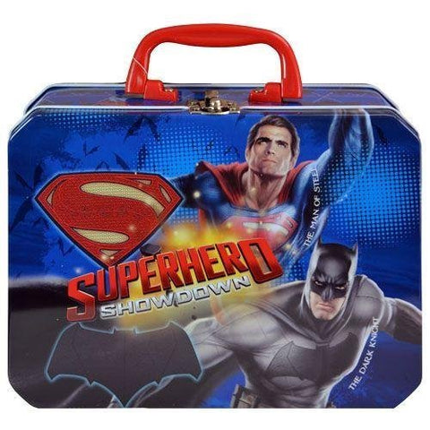 Batman v/s Superman Deluxe Rectangle Tin Box With Plastic Handle & Clasp