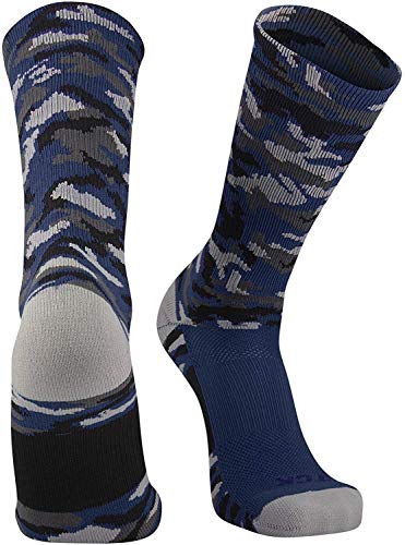 Woodland Camo Crew, Navy, Large