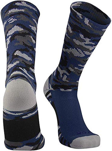 Woodland Camo Crew, Navy, Large