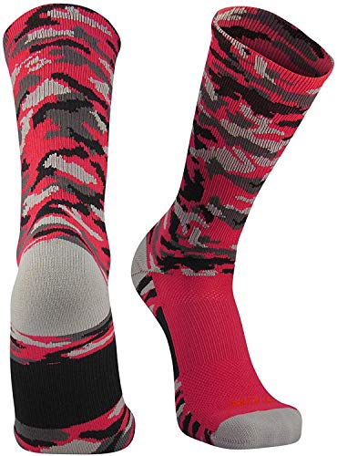 Woodland Camo Crew, Scarlet, Medium