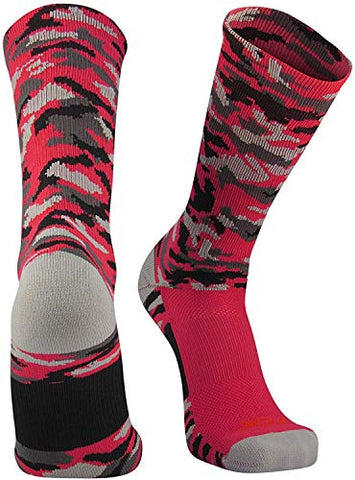Woodland Camo Crew, Scarlet, Medium