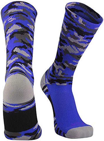 Woodland Camo Crew, Royal, Medium