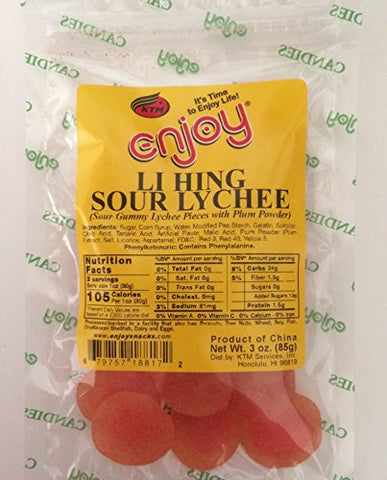 Enjoy Li Hing Sour Lychee - 3 oz