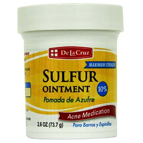Sulfur Ointment (for Acne) 10% 2.6 Oz. - De La Cruz
