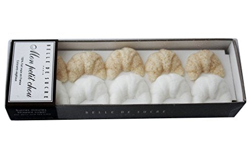 Belle du Sucre Croissant Sugars in Grey Box 4.3 oz, 7" x 2.25" x 1.125"