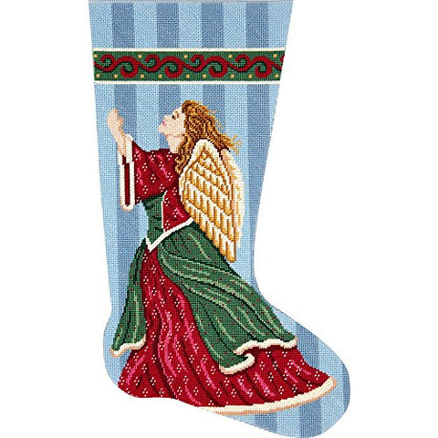 Angel in Praise Home Creations Christmas stocking needlepoint Kit