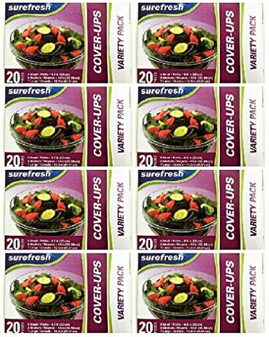 Stor-It Cover-Ups Food Covers, Box of 20,  5 small 8.5 Inch, 8 medium 14 Inch, and 7 large 16.5 Inch.