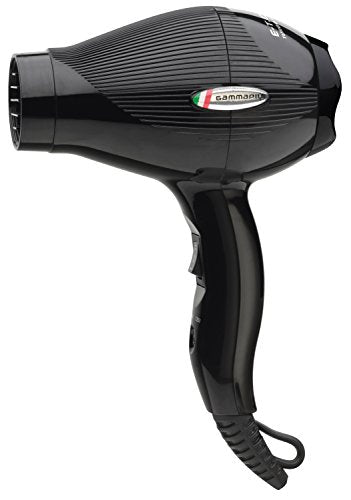 E-T.C. Mini Travel Blow Dryer, 1200W Front, Black