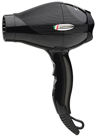 E-T.C. Mini Travel Blow Dryer, 1200W Front, Black