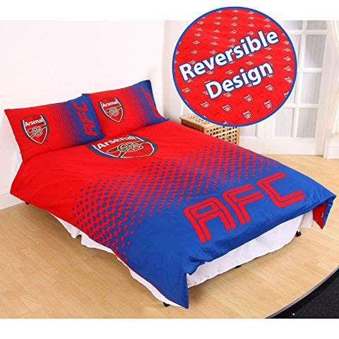 Arsenal Double Duvet Cover Fade Design (BLDVEPFADELRGARN) - 200cm x 200cm (79in x 79in) Pillowcase size - 50cm x 75cm (19.5in x 29.5in) Red / Blue