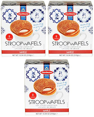 Daelmans Stroopwafels, Cube, Maple, 10.94 oz