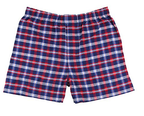 Classic Flannel Boxer - Red/Blue, X-Large