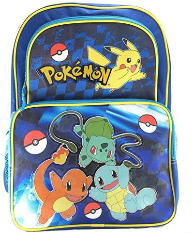 Pokemon "Multi Character" 2 Pocket 16" Backpack