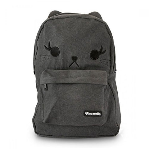 Black Denim Cat Backpack