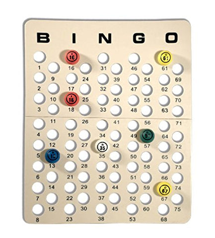 Bingo Master Board for Ping Pong Bingo Balls,21" x 16.5" x .5"