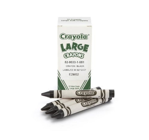 Bulk Crayons, Large Size - Black