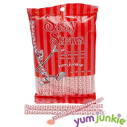Cherry Sassy Straws  50 pcs
