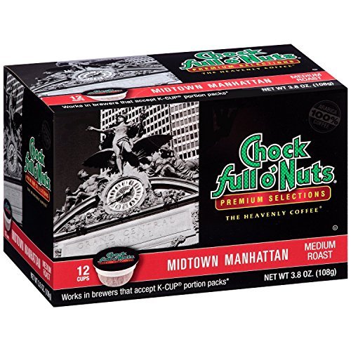 Chock full o’Nuts Coffee Pods Midtown Manhattan Medium Roast, 12 ct