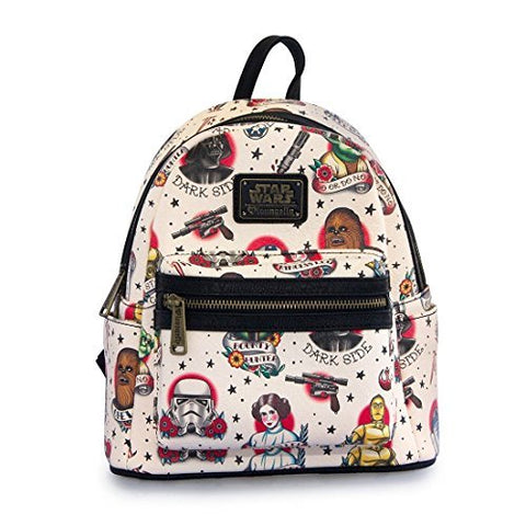 Star Wars Tattoo Flash Mini Faux Leather Backpack