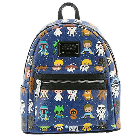 Star Wars Baby Character Print Mini Faux Leather Backpack