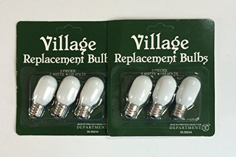 D56 Village Replacement Light Bulb, 5watts 120v, Set Of 3