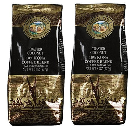 10% Kona Coffee Blends - Royal Kona Toasted Coconut (8oz) (APG)