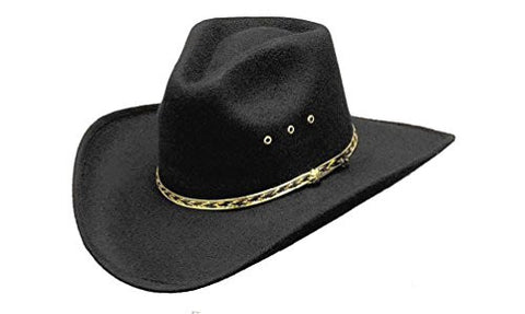 Black Pinch Felt Hat Sz 54 Adult