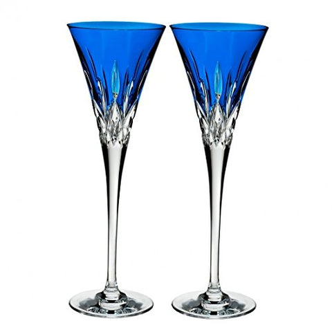 Lismore Pops Flute 6.8 oz Set/2 Cobalt  (not in pricelist)